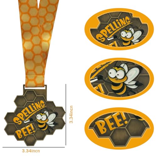 Spelling Bee Medals with Neck Ribbon - Customizable Awards