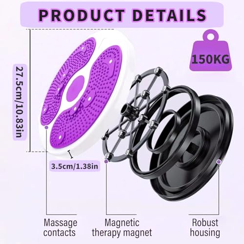 Ab Twist Waist Disc Board with Exercise Ropes & Tape Measure