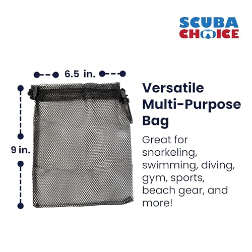 Durable Mesh Storage Bag for Snorkel & Dive Gear - 9" x 6.5"