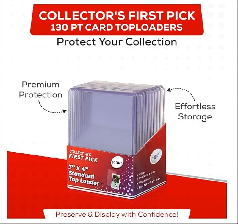 100PT Top Loaders - 10 Pack for Trading Card Protection