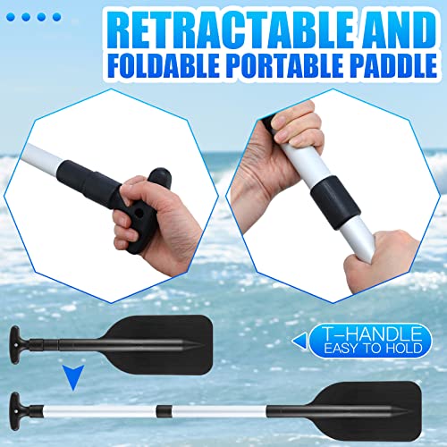 Telescoping Canoe Paddles 2 Pack - Adjustable 21.3-41.7 In - Black