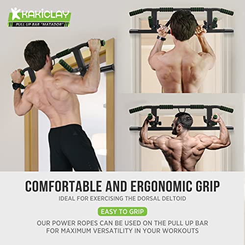 Multi-Grip Pull Up Bar with Ergonomic Design & Suspension Straps