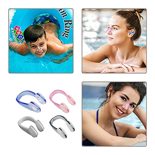 8-Pack Silicone Swimming Nose Clips - Waterproof Reusable Nose Plugs
