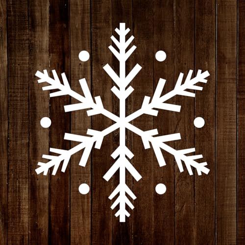 MAGJUCHE Snowflake Stencil 6 Inches, Reusable Large Stencil for Wall Painting DIY Crafts Decor