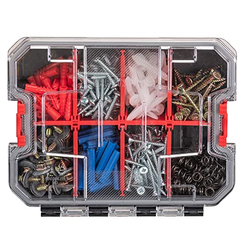 CRAFTSMAN VERSASTACK Storage Organizer, Small Parts Organizer, 8 Compartments, Lid Includes Secure Latch (CMST17827)
