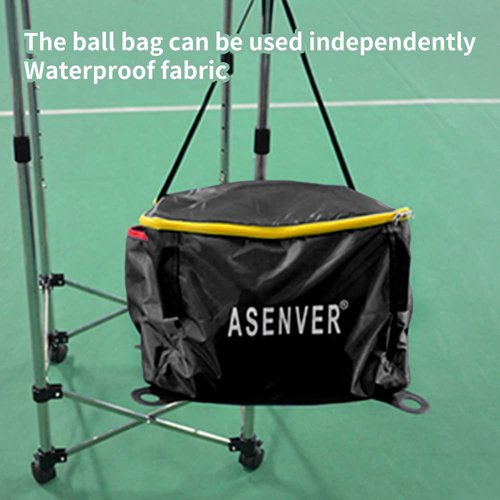 ASENVER Tennis Ball Cart Removable Pickleballs Hopper with Wheels Basket Hold Up to 160 Balls for Tennis Ball (Black)