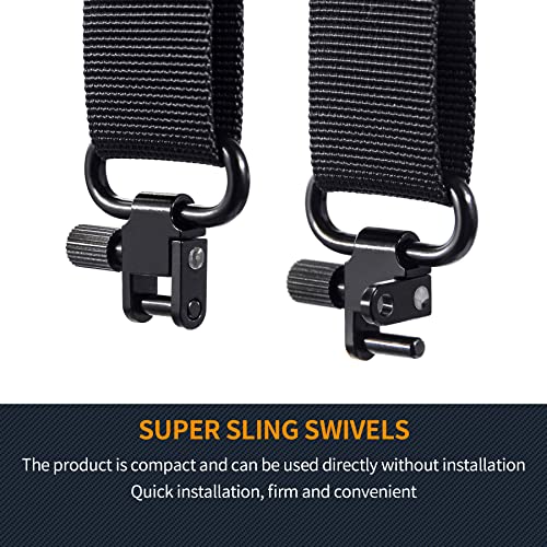 Heavy Duty Gun Sling Swivels for Rifle & Shotgun - 1 Inch