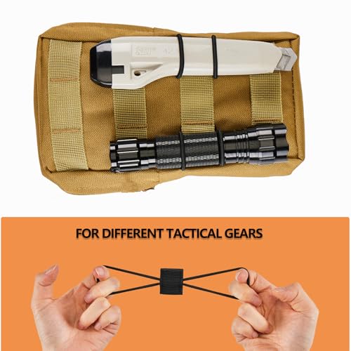 Molle Attachments 15 Pack - Tactical Gear Holder Clip - Black