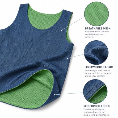 Reversible Training Vests for Soccer and Basketball | Adult & Youth