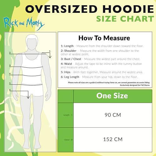 Rick and Morty Oversized Fleece Blanket Hoodie for Men & Teens - Sherpa Lined, Cozy Gift