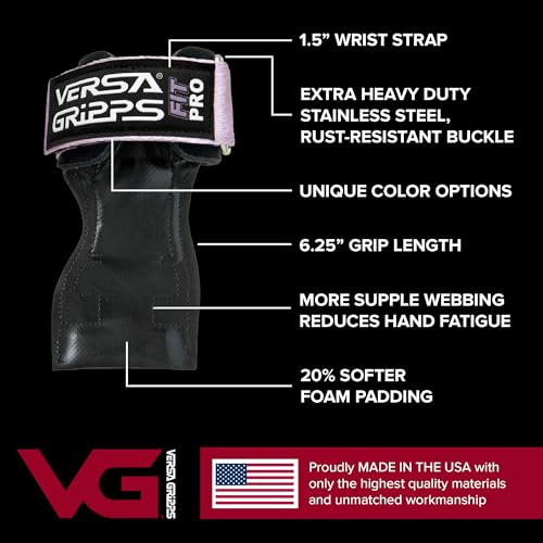 Versa Gripps FitPro Wrist Straps - Lilac, 6-7 Inch