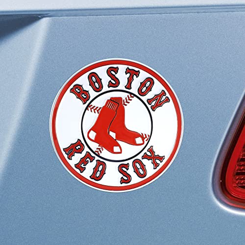 Boston Red Sox 3D Metal Logo Auto Emblem - Heavy Duty Chrome