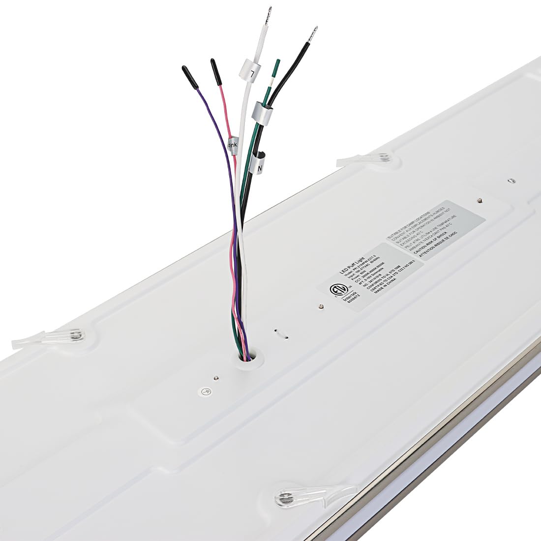 DAKASON 4FT Rectangle LED Flush Mount Ceiling Light for Kitchen/Laundry, 48W Wraparound 3/4/5000K Selectable, Hardwired 4’ Linear Lights Fluorescent Tube Replacement, Dimmable 1Pack