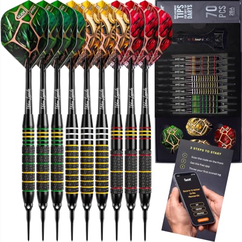 IgnatGames Soft Tip Darts 9-Pack for Electronic Dartboards with 3 Grip Options