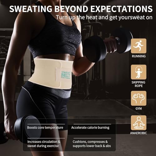 Neoprene Sweat Waist Trainer for Women - Medium Champagne