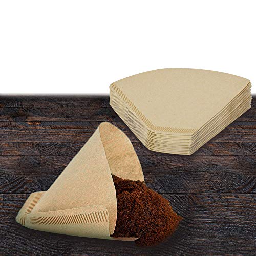 Size #4 Unbleached Cone Coffee Filters - 100 Count Paper Filters