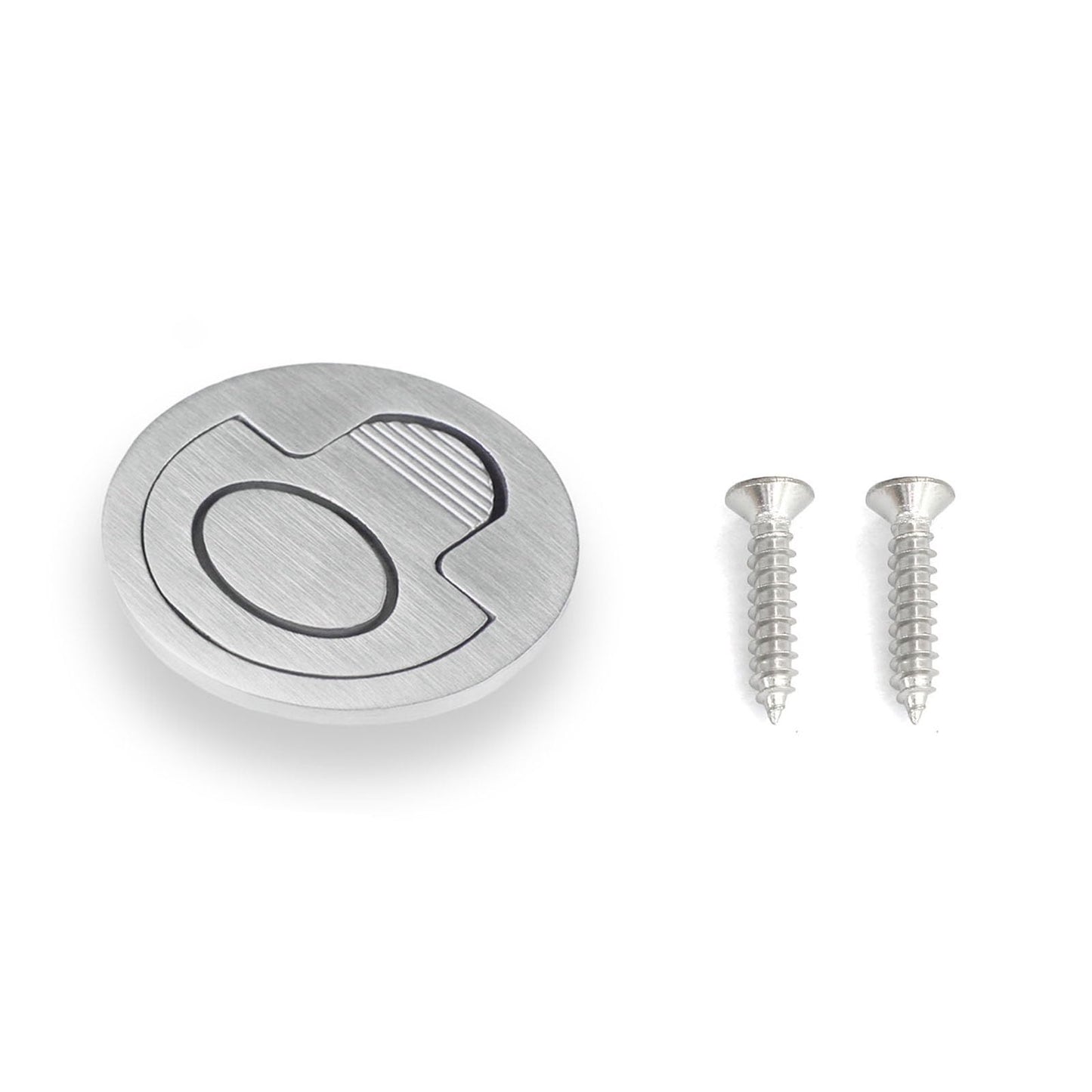 heyous Hidden Recessed Furniture Handle Stainless Steel 51x16mm Round Flush Pull Ring Handles for Door Drawer Cupboard Cabinet Marine Boat Deck Hatch