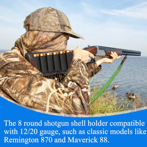 8-Round Tactical Shotgun Shell Holder - 12 & 20 Gauge Buttstock Carrier