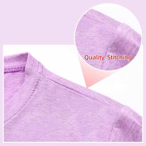 Quick Dry Sport T-Shirts for Girls, Kids & Teens - Light Purple, Age 14-16