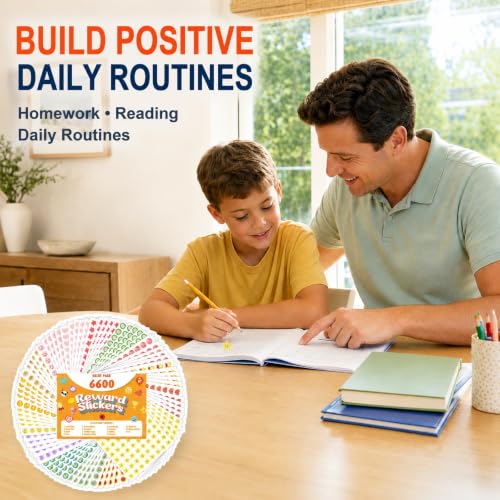 6600 Reward Stickers for Teachers - 15 Designs, 75 Sheets