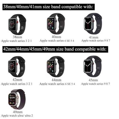 Breathable Hook and Loop Armband for Apple Watch - Black, 42mm/44mm/45mm/49mm, X-Large