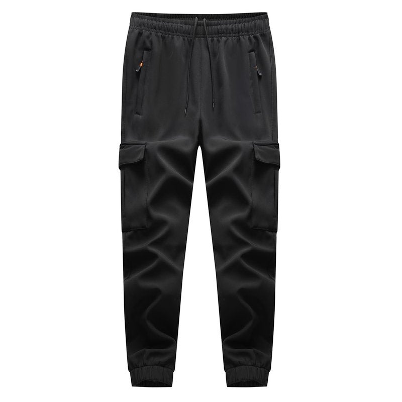 EIVAMIA Boy's Snow Pants Polar Fleece Lined Windproof&Waterproof Thermal Kids Snow Hiking Cargo Pants