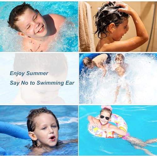 Kids Waterproof Swimming Earplugs - 6 Sets with Cases
