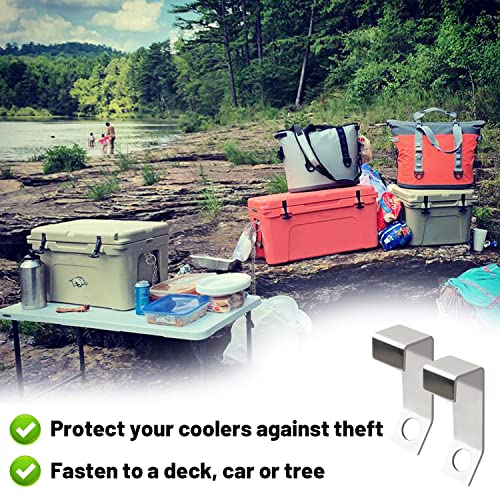 Cooler Lock Bracket Set - Stainless Steel Tie Down Kit, 2 Pack