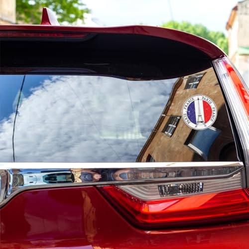 Eiffel Tower Paris Theme Vinyl Sticker Pack 4Pcs Decorative Travel Scrapbook Laptop Luggage Waterproof Decals France Aesthetic Stickers Car Bike Bedroom Bumper