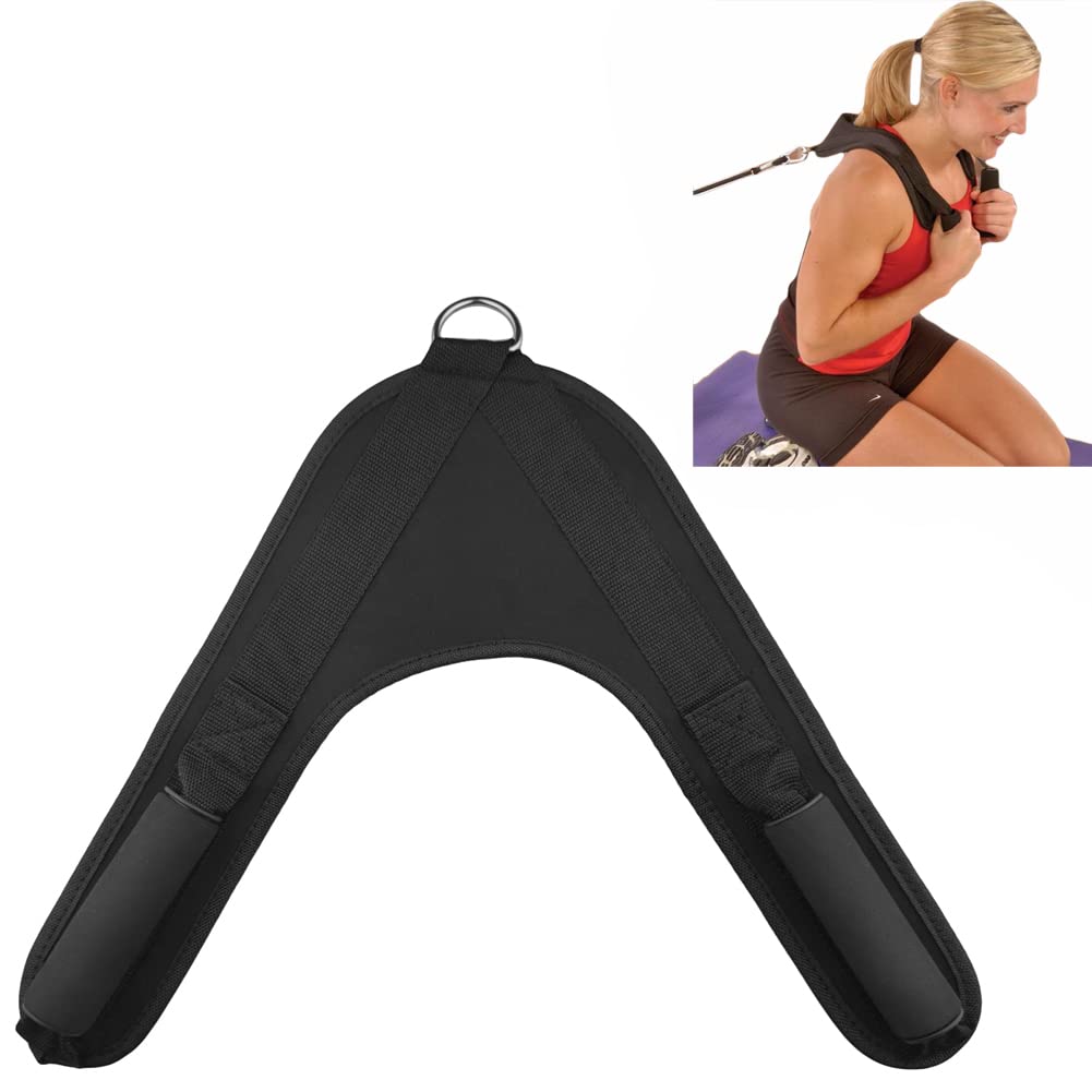 YCYU Ab Crunch Harness Cable Attachment Ab Exercise Cable Machine Gym Workout Abdominal Crunch Core Muscle Training Equipment Shoulder Pads