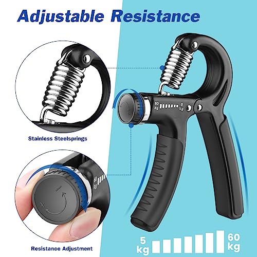 Adjustable Hand Grip Strength Trainer - 11-132 Lbs Resistance