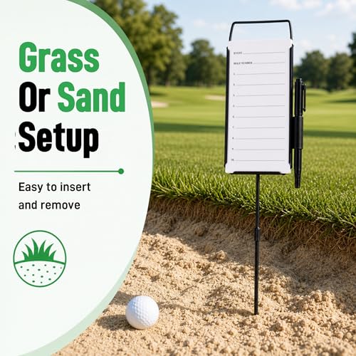 Large 6 Pack Golf Metal Proximity Markers - Closest to the Pin Set for Tournament & Practice