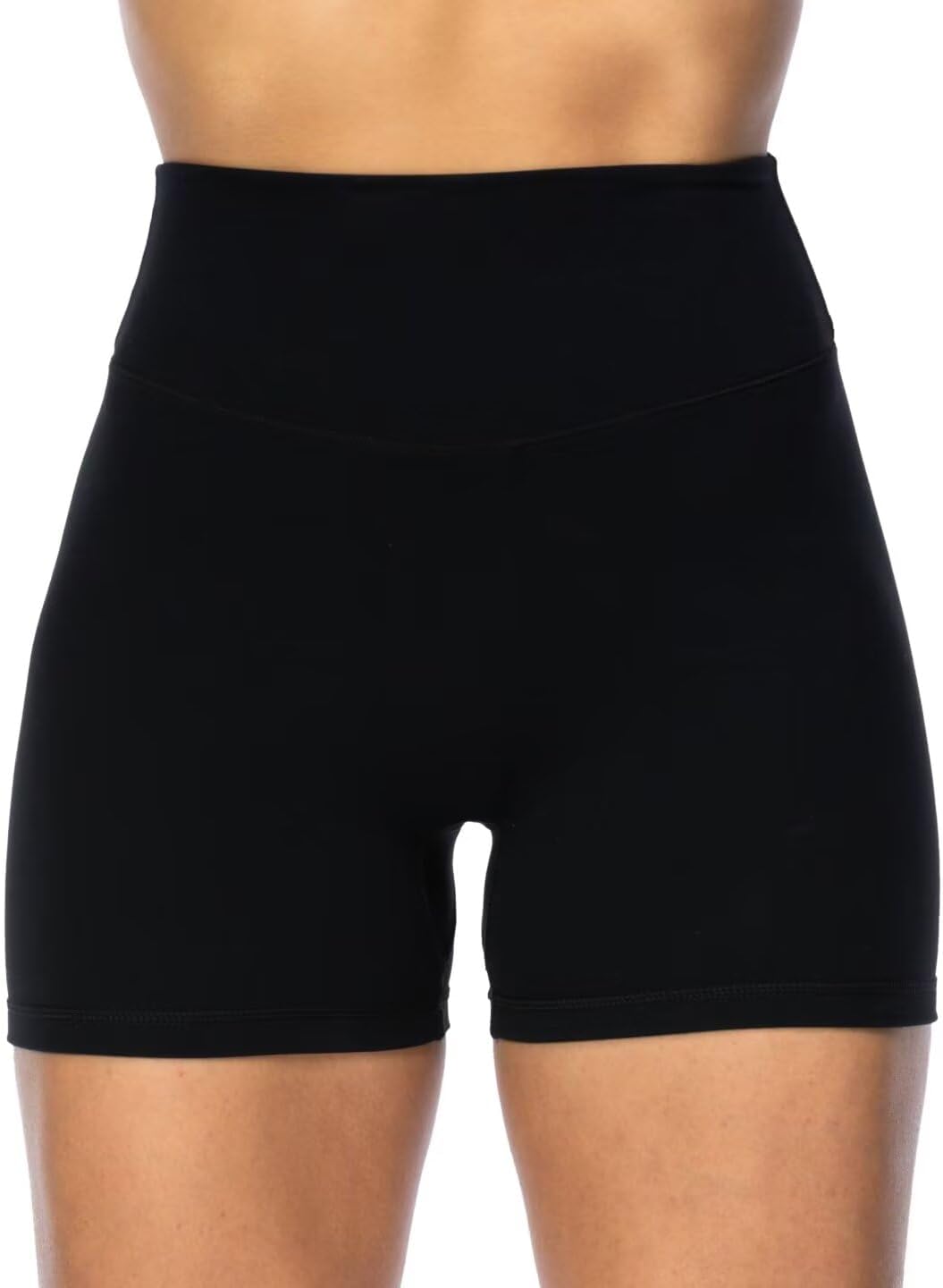 Sunzel Women's High Waisted Butt Scrunch Biker Shorts - Tummy Control Yoga & Workout Shorts