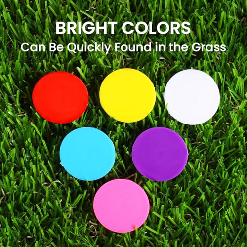 Durable Plastic Golf Ball Markers - Multicolor 60 Pack