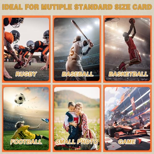 100 Count Orange Matte Card Sleeves for Trading Cards