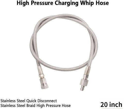 Heyxire pring Hose for Paintball & Airsoft: PCP Air Pump Fill Kit,High-Pressure SS, Quick Fittings for Tank-Compressor Compatibility