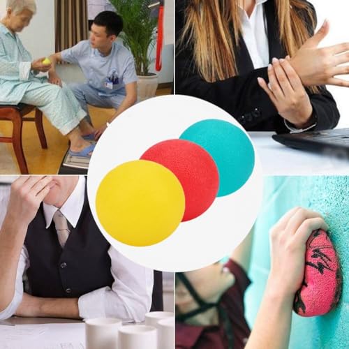 Stress Relief Balls Set - 3 Silicone Hand Therapy Balls