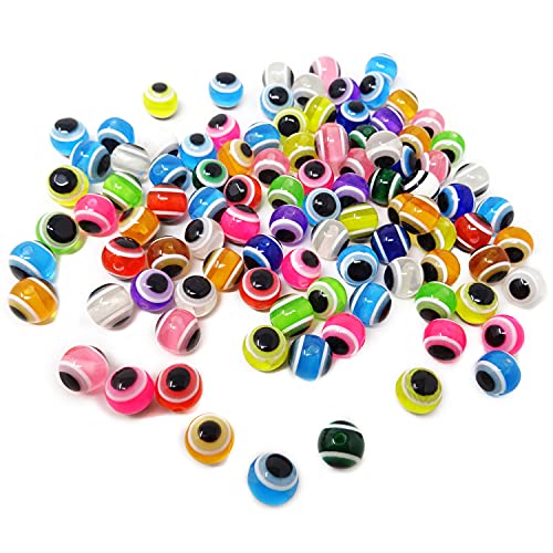 100PCS Fish Eye Fishing Beads - Mixed Color Acrylic, 10mm