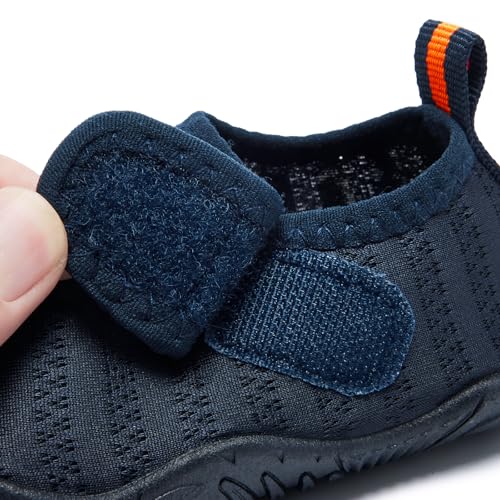 Toddler Water Shoes - Quick-Dry Lightweight Swim Shoes - Navy/Orange