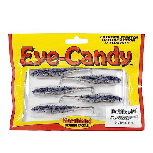 Paddle Shad Floating Soft Plastic Minnow Bait - Blue Back Shad 4"
