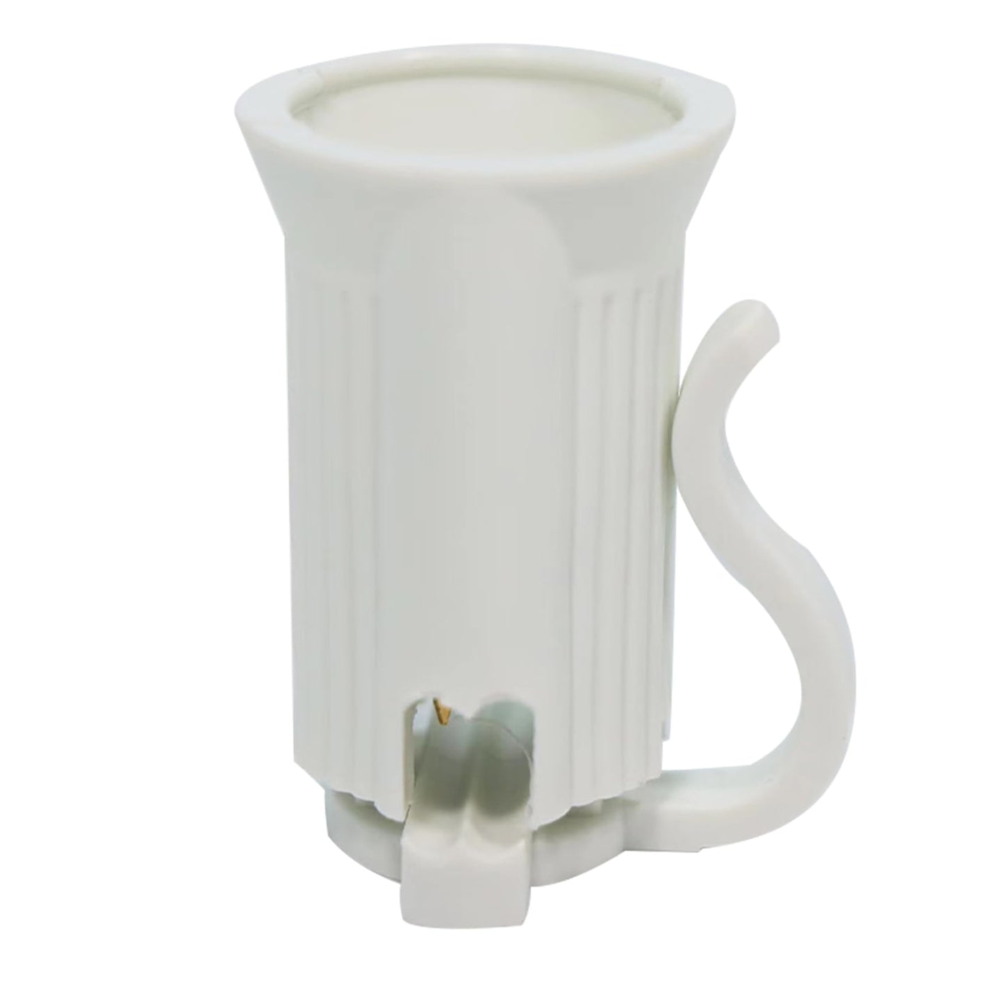 Encoidoz 25PCS C7 E12 Replacement Bulb Sockets & 1PC Vampire Plugs & 1 Wire Connector, C7 White Light Socket SPT-1 Christmas String Light Replacement Lamp Holder(E12, White, SPT-1)