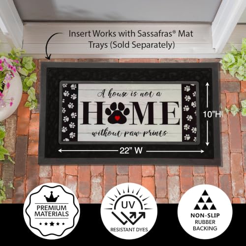 Evergreen Garden Paw Print Home Sassafras Doormat Insert - 22 x 10 inches