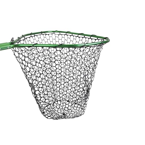 Telescopic Fishing Landing Net 3.6-5ft Rubber Mesh Shore & Boat Use