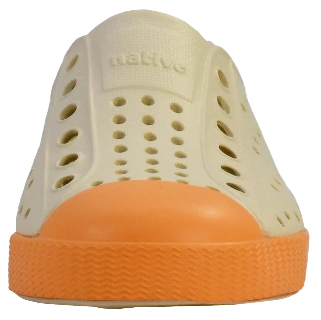 Native Shoes Unisex-Kids Jefferson Sneakers, Bone White/Papaya Orange, 5 Toddler