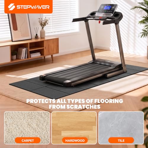 Stepwaver 71" x 32" Walking Pad Mat - Heavy-Duty Treadmill Floor Protector (0.25" Thick) - Non-Slip, Waterproof