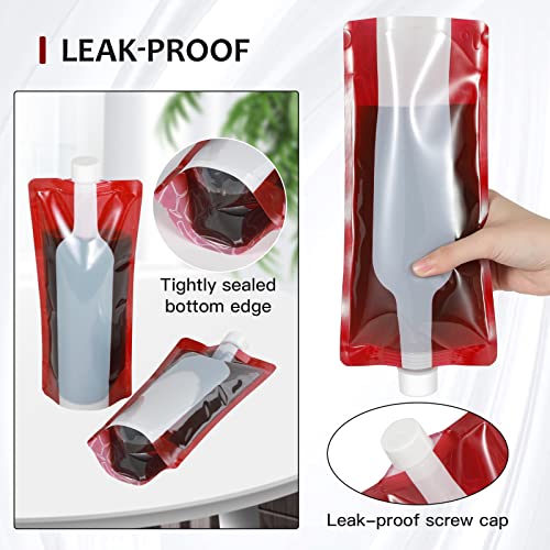 Foldable 750ml Wine Bag - Portable Reusable Leak-Proof Wine Carrier 12 Pack