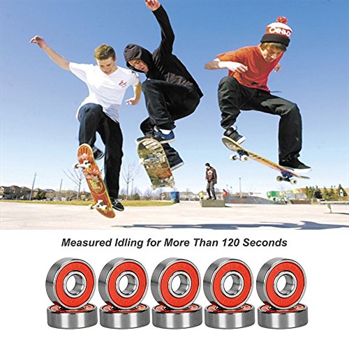 Premium Skateboard & Longboard Bearings - Pack of 8