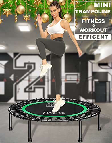 Mini Trampoline for Adults - 450 lbs Indoor Rebounder - Green
