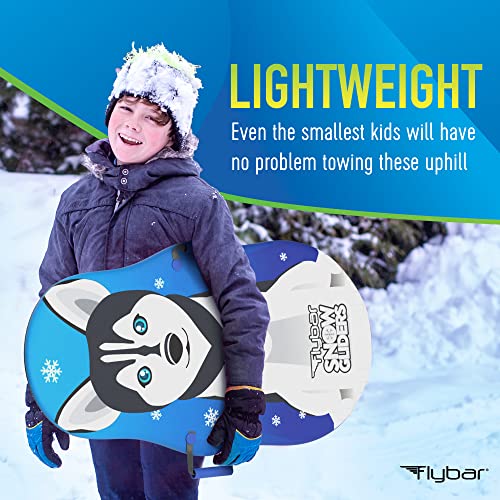 36" Foam Toboggan Snow Sled - Blue Dog Design, 110 Lbs Capacity