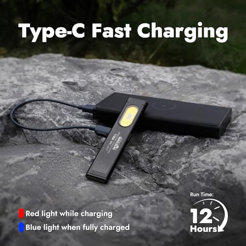 WARSUN T7 PRO Rechargeable LED EDC Flashlight, Compact Pocket Light with Magnetic Base